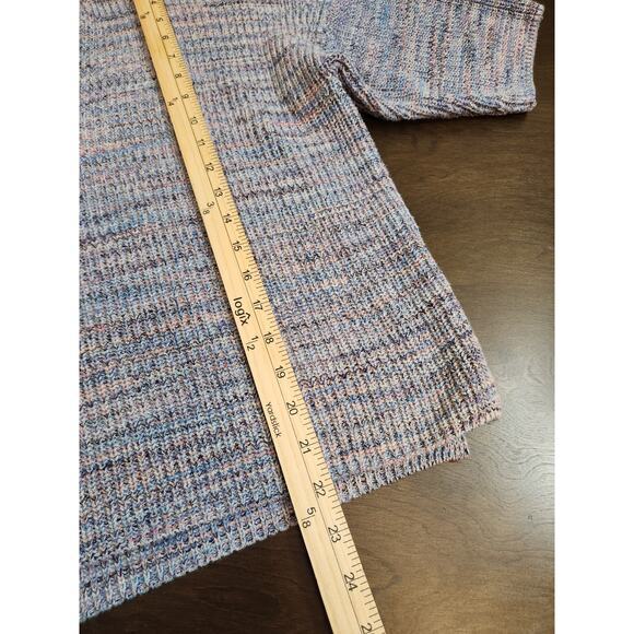 J. Jill Women's Multicolor V-Neck Half Sleeve Cropped Pullover Sweater XL Petite - Picture 6 of 6